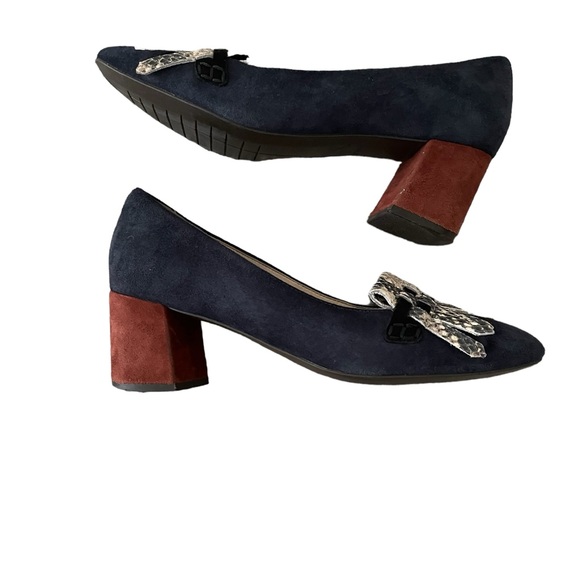 Cole Haan Loafer Pump Block Heel Kiltie Size 7 - Picture 3 of 8